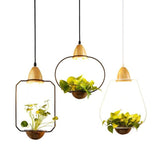 Modern Nordic Iron Pendant Planter Lamp