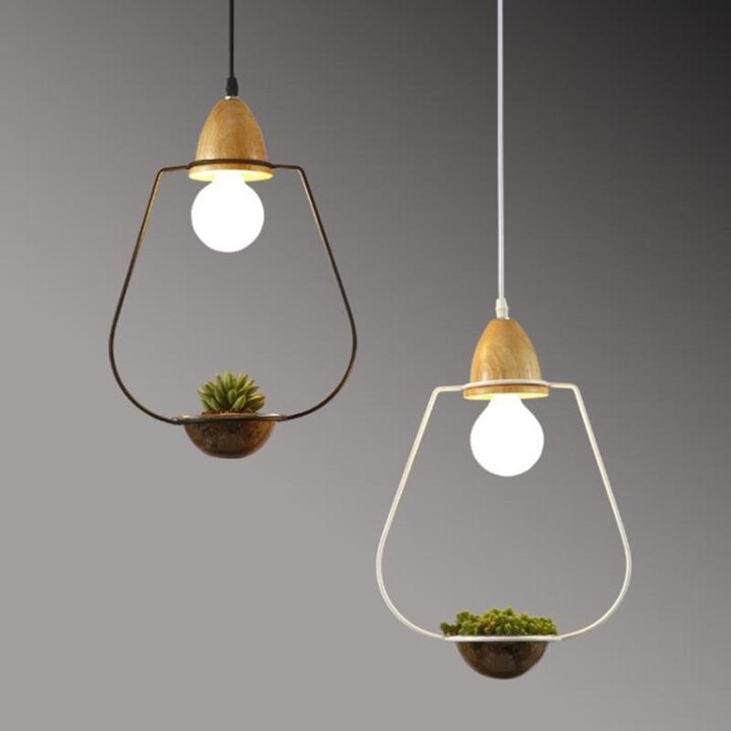 Modern Nordic Iron Pendant Planter Lamp