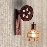 Industrial Vintage Pulley Wall Mounted Lamp