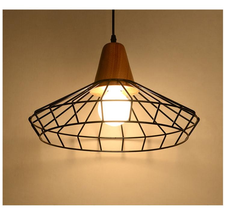 Modern Nordic Wrought Iron Hanging Cage Lamp