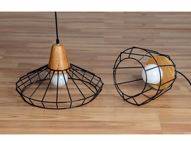 Modern Nordic Wrought Iron Hanging Cage Lamp