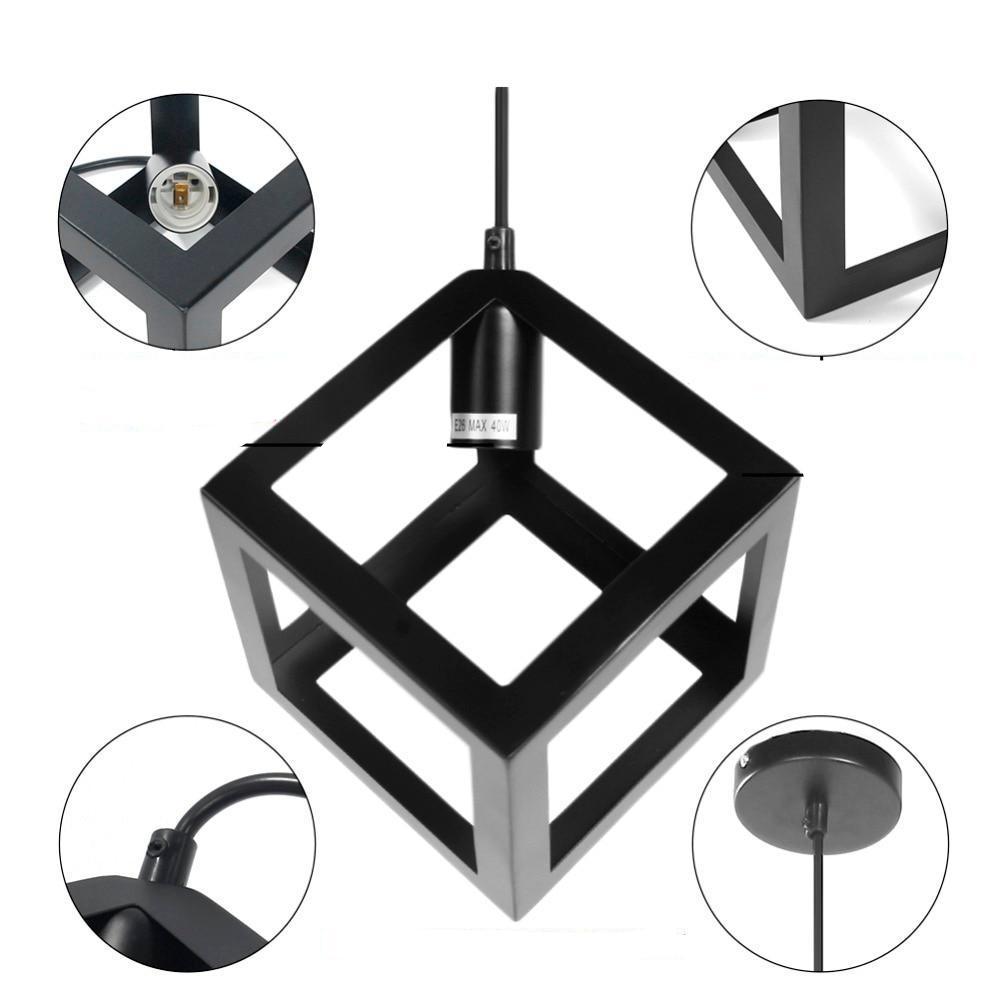 Nordic Modern Geometric Cube Hanging Lamp