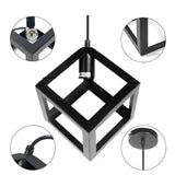 Nordic Modern Geometric Cube Hanging Lamp