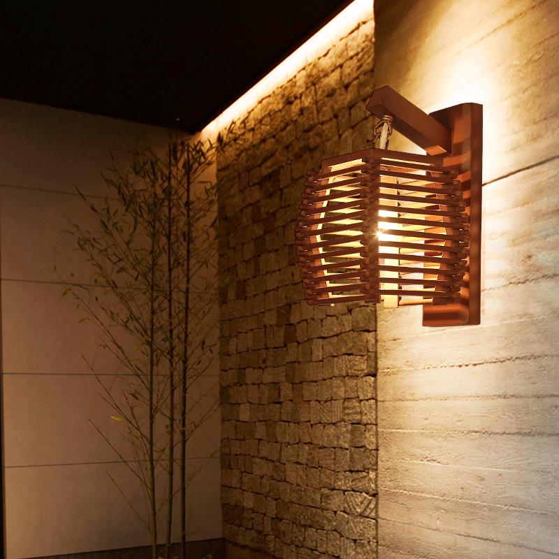 Stylish Sconce Wooden Lantern Lamp
