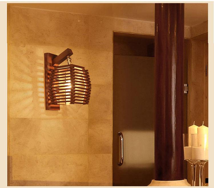 Stylish Sconce Wooden Lantern Lamp