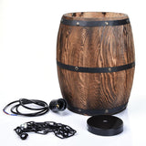 Hanging Wooden Wine Barrel Light