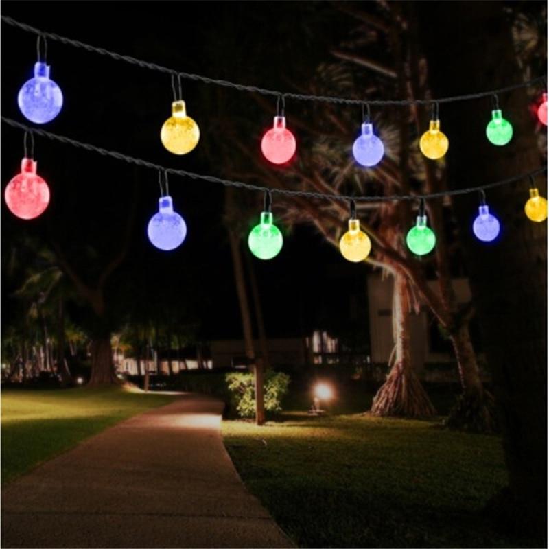 Solar Powered LED Globe String Lights