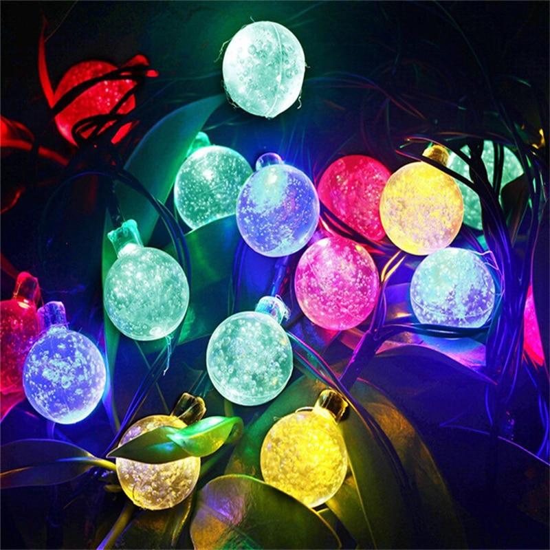 Solar Powered LED Globe String Lights